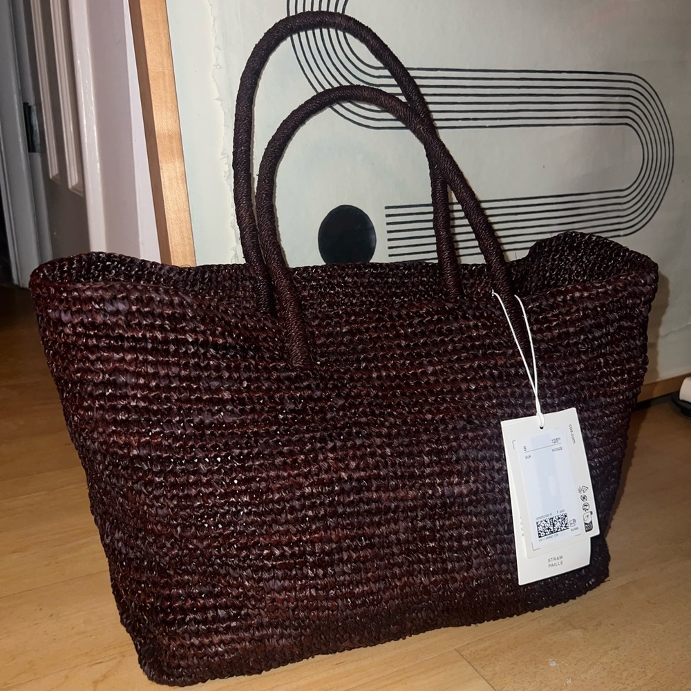 MINI WOVEN TOTE BAG - RAFFIA
Brand New with tags